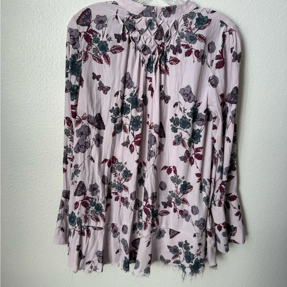 Free People Pebble Crepe So Fine Smocked Tunic Top Size XS